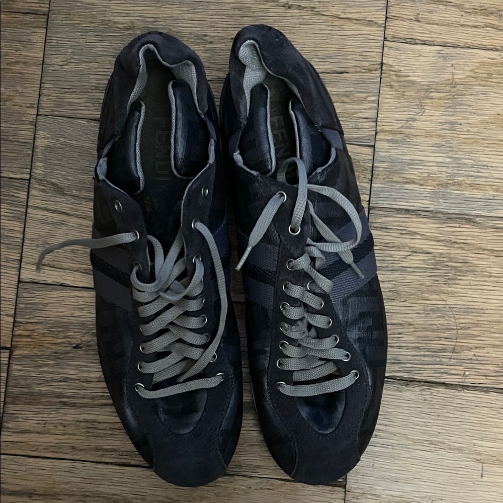 Men's Black and Gray Sneakers fendi